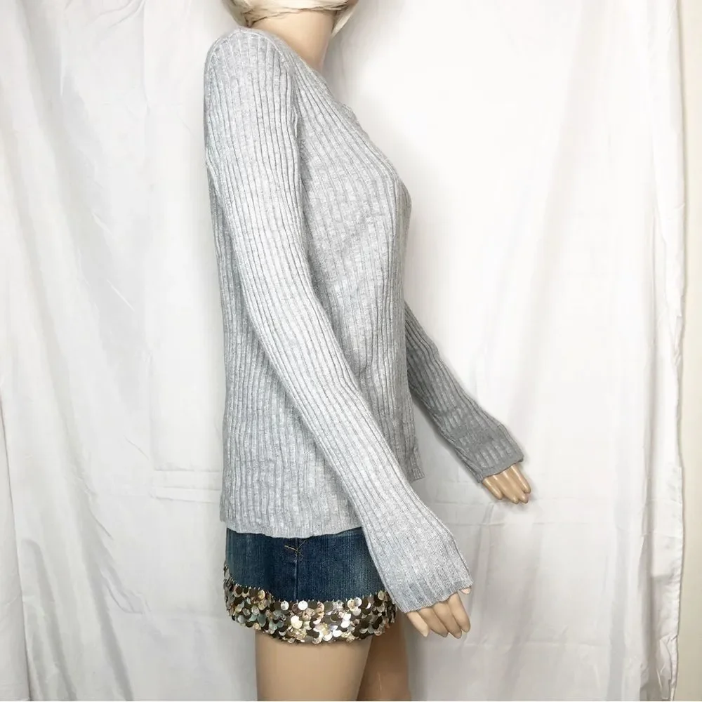 George womens gray ribbed sweater szXL